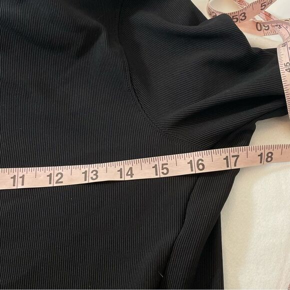 Move Theory Black Ribbed Quarter Zip w Pocket Jacket Size M - Picture 6 of 6